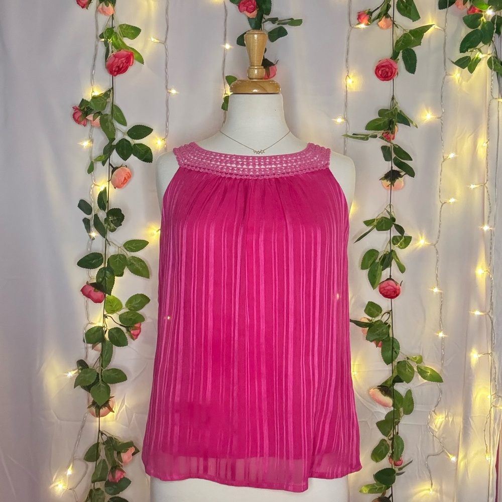 Byer California Pink Pleated Blouse